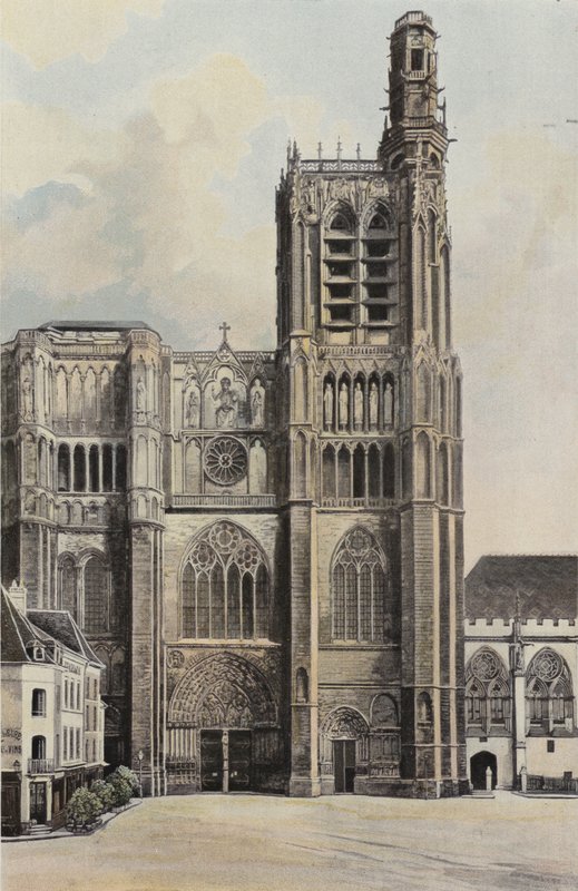 Sens，Cathedrale，Facade O. 作者 法国摄影师