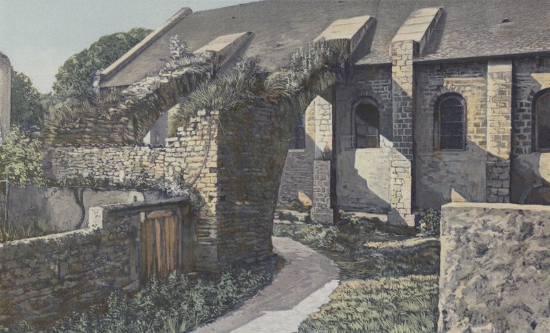 Varen，Church，Great buttresses，side S. 作者 法国摄影师