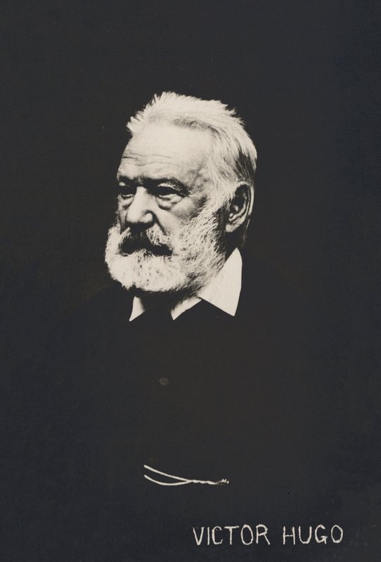 Victor Hugo, portrait (b/w photo) 作者 法国摄影师
