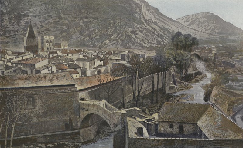 Villefranche-de-Conflent，一般视图 作者 法国摄影师