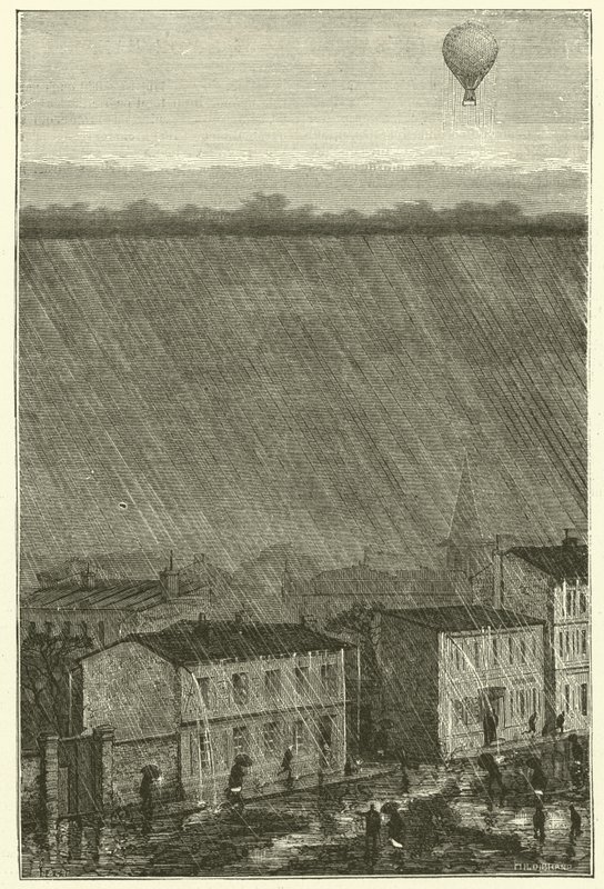 A Balloon above the rain (engraving) 作者 法语学校