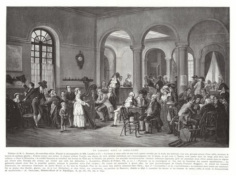 目录下的一个歌舞表演，法国大革命，1795-1799 作者 法语学校