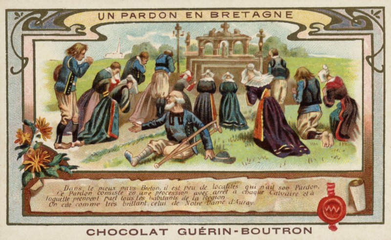 A pardon in Brittany (chromolitho) 作者 法语学校