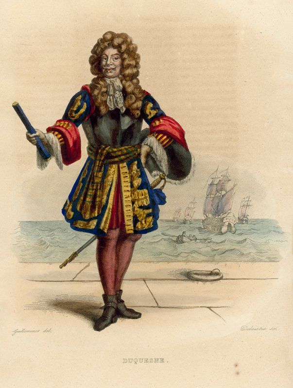 Abraham Duquesne（彩色雕刻） 作者 法语学校