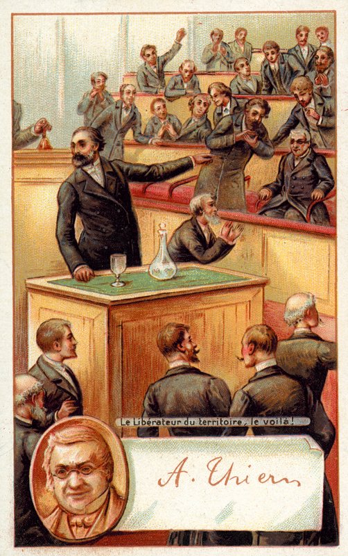 Adolphe Thiers acclaimed in the French National Asssembly (chromolitho) 作者 法语学校