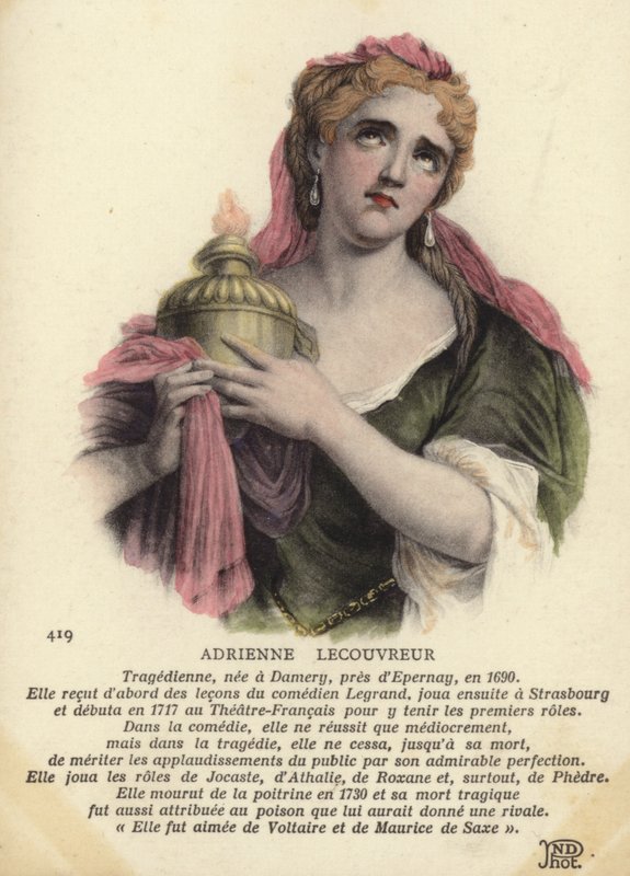 Adrienne Lecouvreur（彩色雕刻） 作者 法语学校