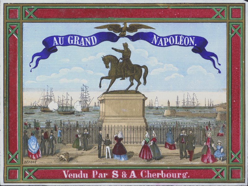 Au Grand Napoleon 广告（彩色石版画） 作者 法语学校