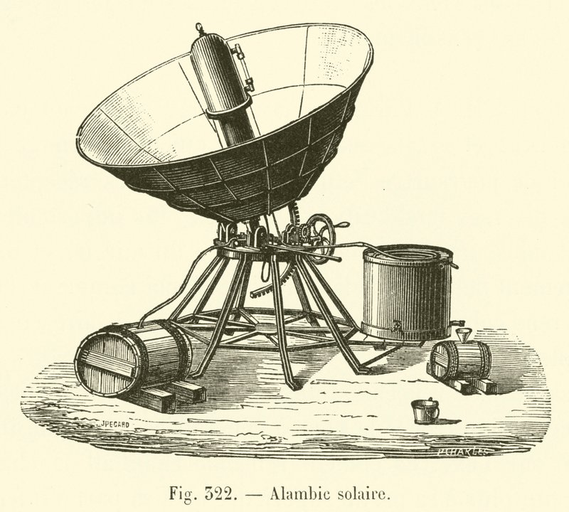 Alambic solaire（雕刻）。 作者 法语学校