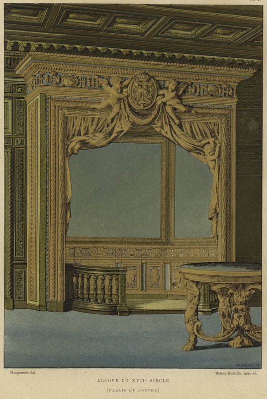 Alcove，Palais du Louvre，巴黎，17世纪 作者 法语学校