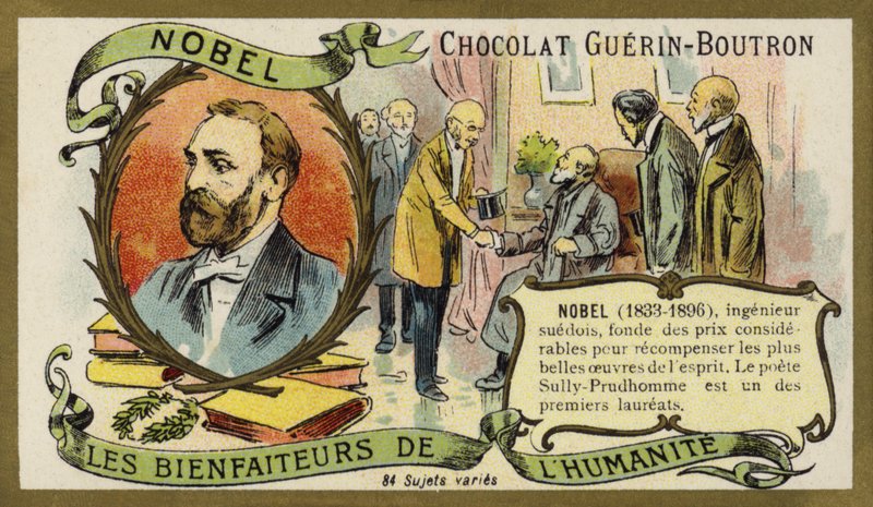 Alfred Nobel, Swedish chemist and industrialist (chromolitho) 作者 法语学校