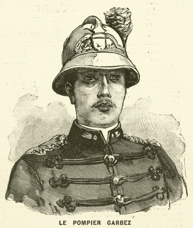 Alphonse Garbez, French firefighter (engraving) 作者 法语学校
