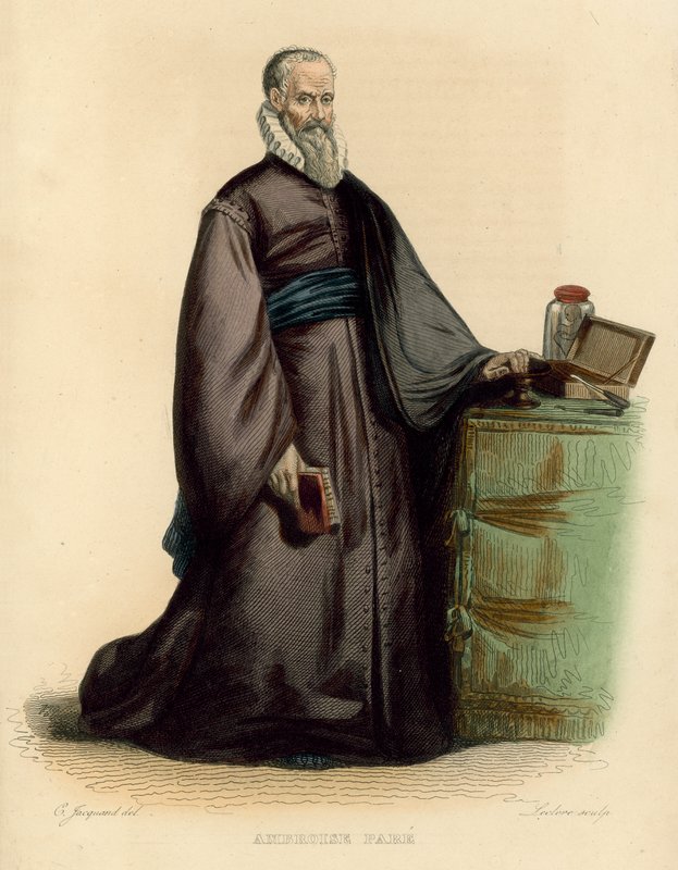 Ambroise Pare (coloured engraving) 作者 法语学校
