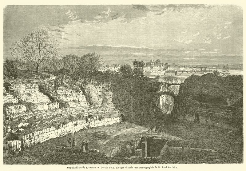 Amphitheatre de Syracuse (engraving) 作者 法语学校
