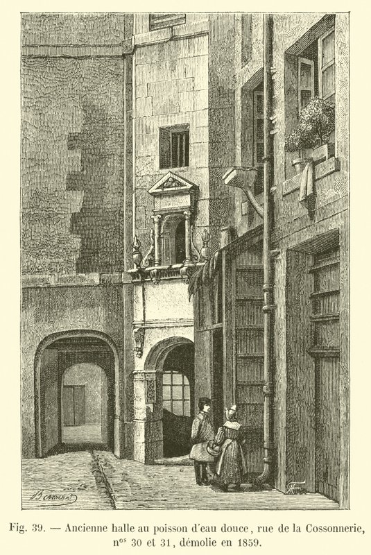 老鱼市场，rue de la Cossonnerie，30和31，于1859年拆除 作者 法语学校