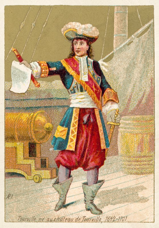 Anne Hilarion de Tourville, French naval commander (chromolitho) 作者 法语学校