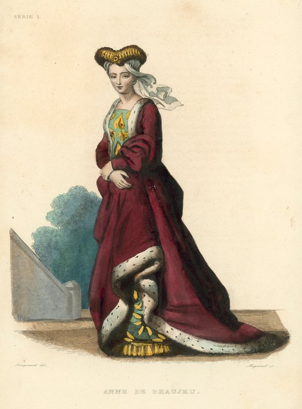 Anne de Beaujeu（彩色雕刻） 作者 法语学校
