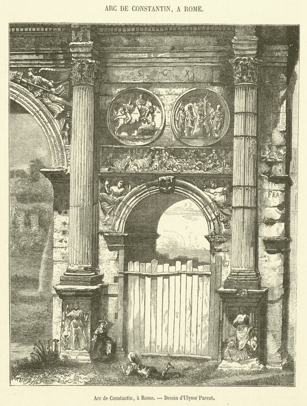 Arc de Constantin，罗马（雕刻） 作者 法语学校