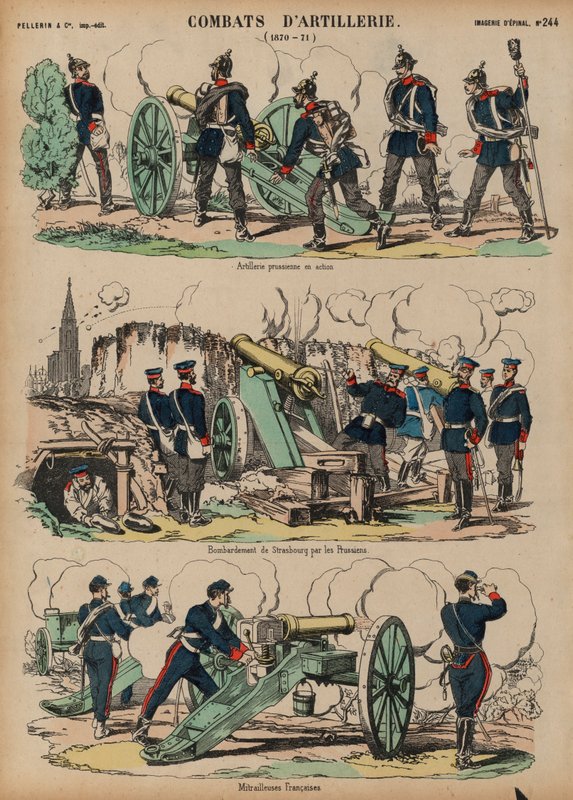 行动中的大炮，普法战争，1870-1871年 作者 法语学校