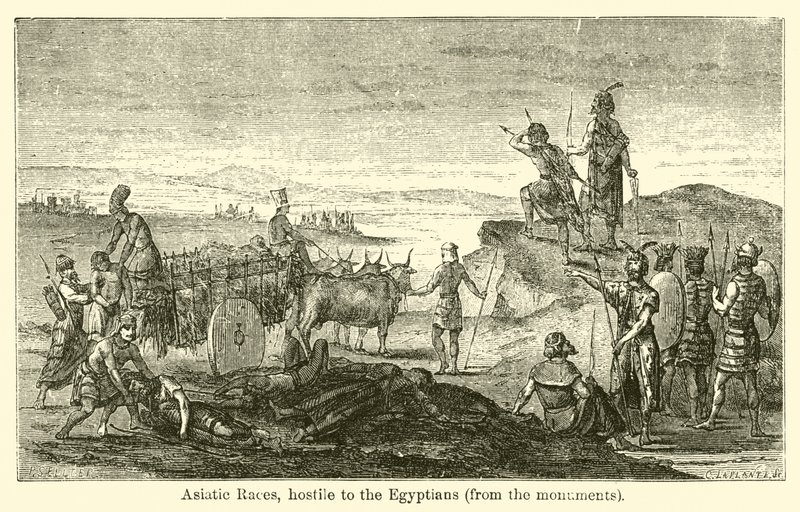 Asiatic Races, hostile to the Egyptians, from the monuments (engraving) 作者 法语学校