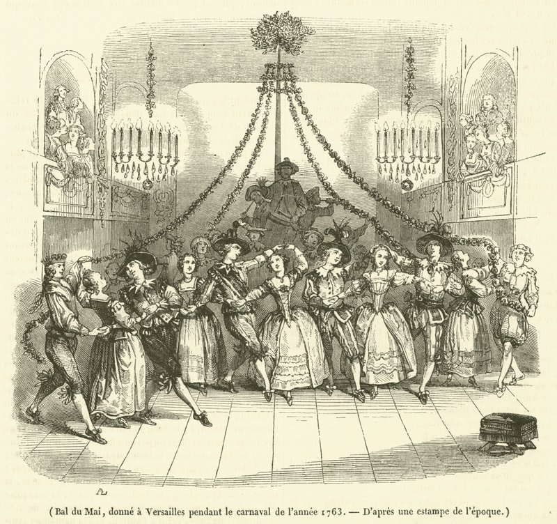 May Ball，在1763年的狂欢节期间在凡尔赛宫举行 作者 法语学校