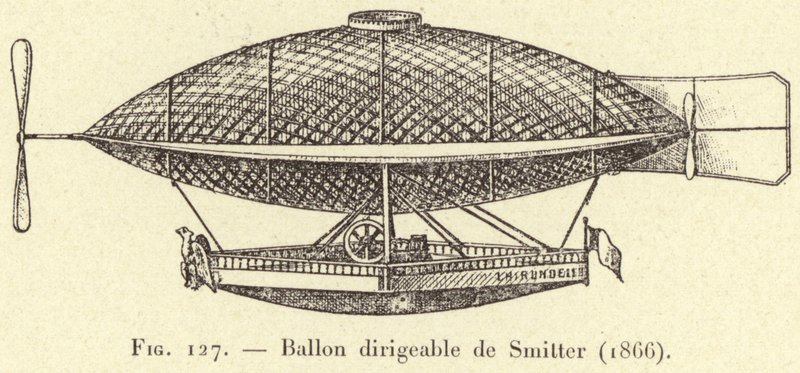 飞艇 by Smitter (1866)（雕刻） 作者 法语学校