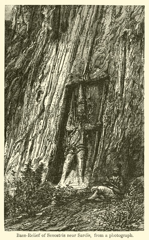 Bass-Relief of Sesostris near Sardis (engraving) 作者 法语学校