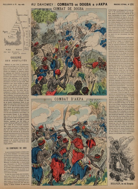 多巴和阿克帕之战，达荷美，第二次法朗达荷美战争，1892年 作者 法语学校