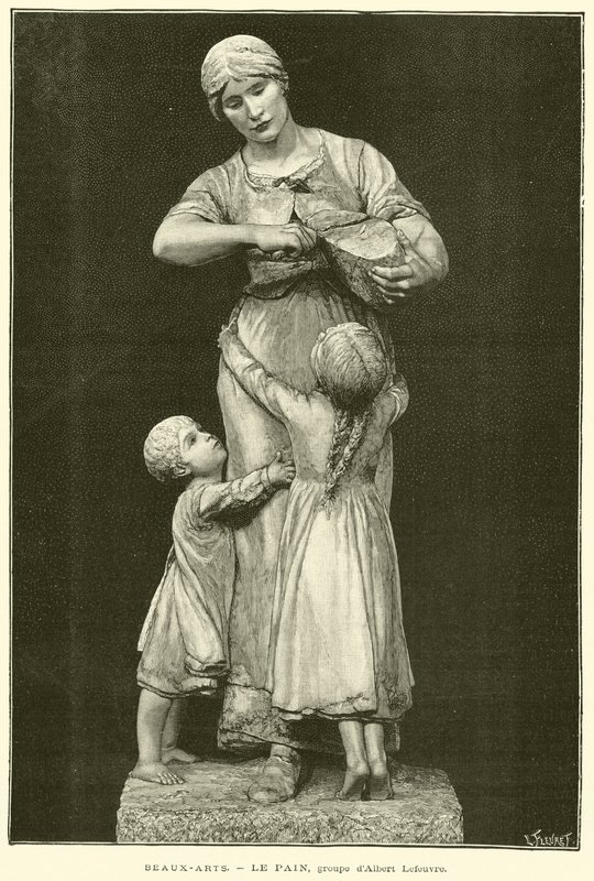 Beaux-Arts，Le Pain，Albert Lefeuvre 组（版画） 作者 法语学校