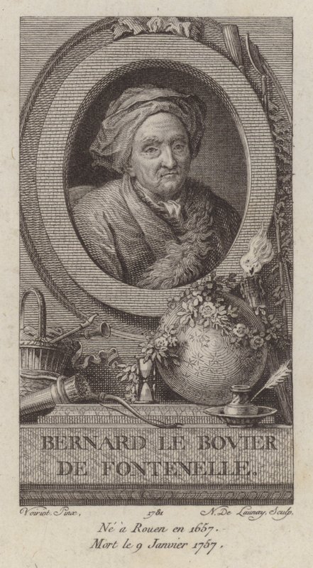 Bernard Le Bovier de Fontenelle，法国作家（版画） 作者 法语学校