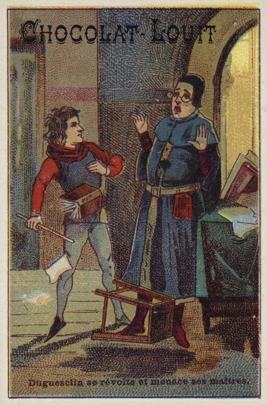 Bertrand Du Guesclin反叛并威胁他的导师 作者 法语学校