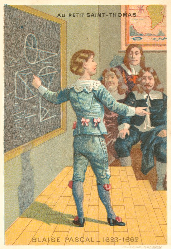 Blaise Pascal, French physicist and mathematician (chromolitho) 作者 法语学校