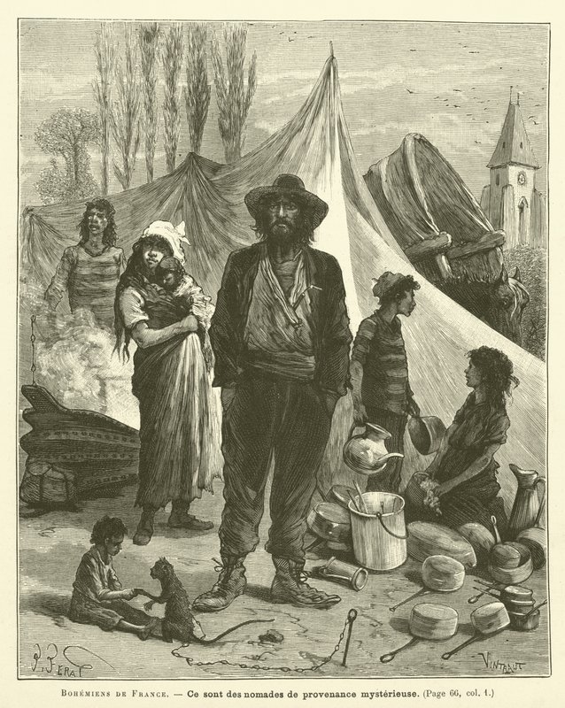 Bohemiens De France (雕刻) 作者 法语学校