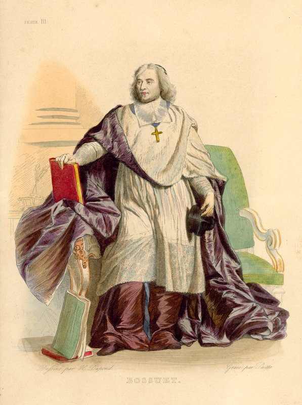 Bossuet (coloured engraving) 作者 法语学校