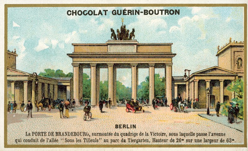 Brandenburg Gate, Berlin (chromolitho) 作者 法语学校