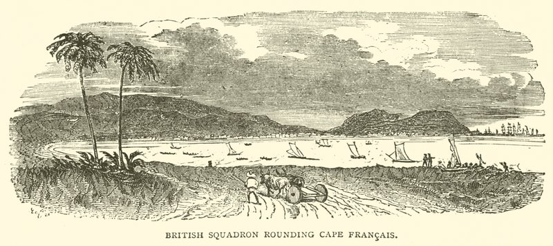British Squadron rounding Cape Francais (engraving) 作者 法语学校