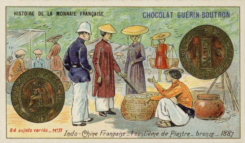 Bronze 1 centime of a piastre, French Indochina 作者 法语学校