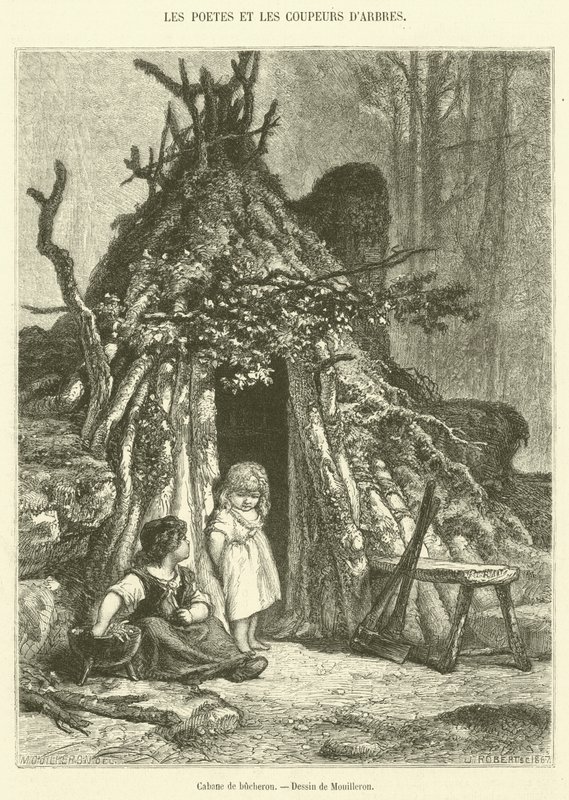 伐木工人小屋（雕刻） 作者 法语学校