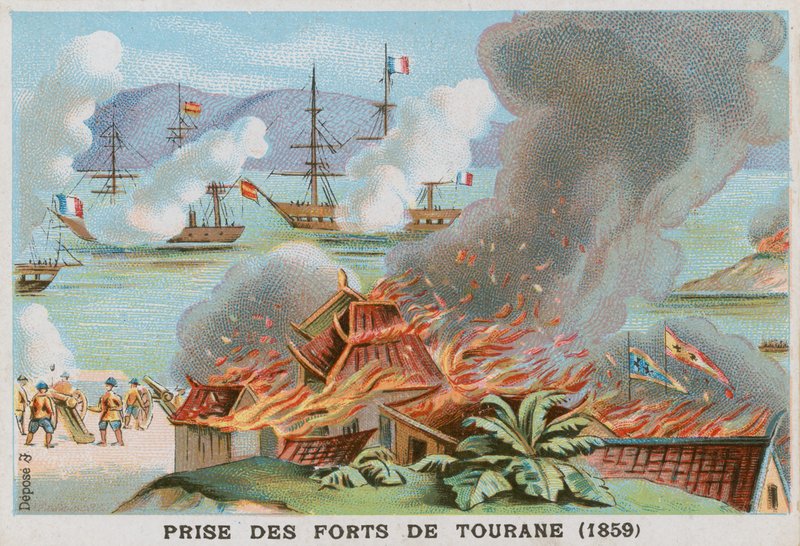 夺取了Tourane堡垒，1859年 作者 法语学校