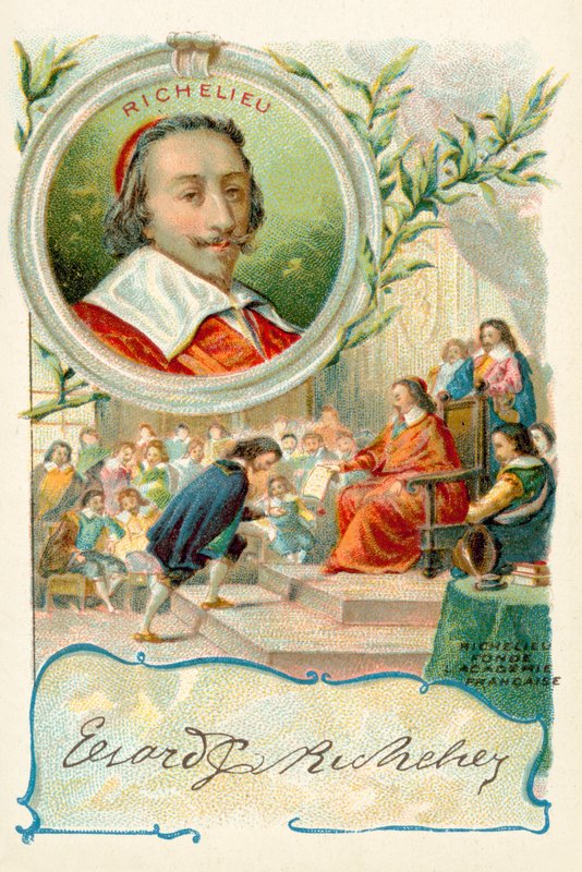 Cardinal Richelieu founding the Academie Francaise 作者 法语学校