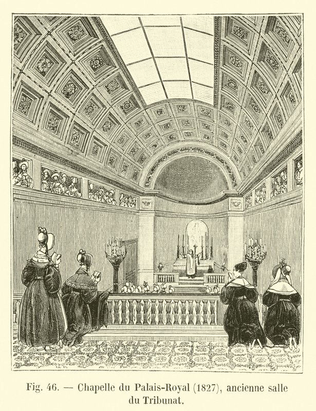 皇家宫殿，1827年，前Tribunat大厅 作者 法语学校