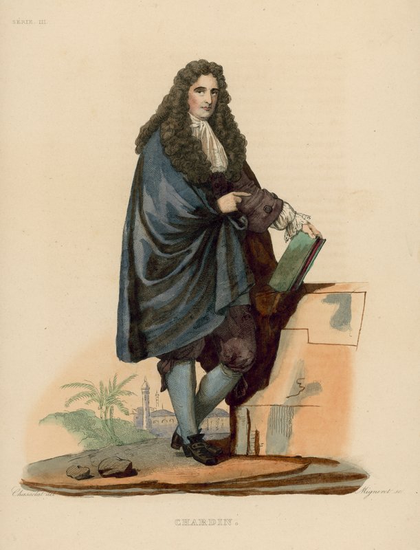 Chardin (coloured engraving) 作者 法语学校
