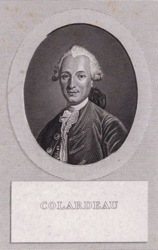 法国诗人Charles-Pierre Colardeau（雕刻）。 作者 法语学校
