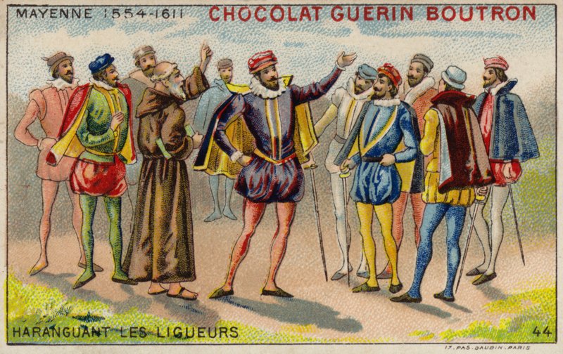 Charles, Duke of Mayenne, addressing members of the Catholic League (chromolitho) 作者 法语学校