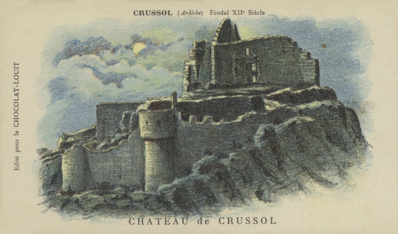 Crussol城堡，Crussol，Ardeche 作者 法语学校