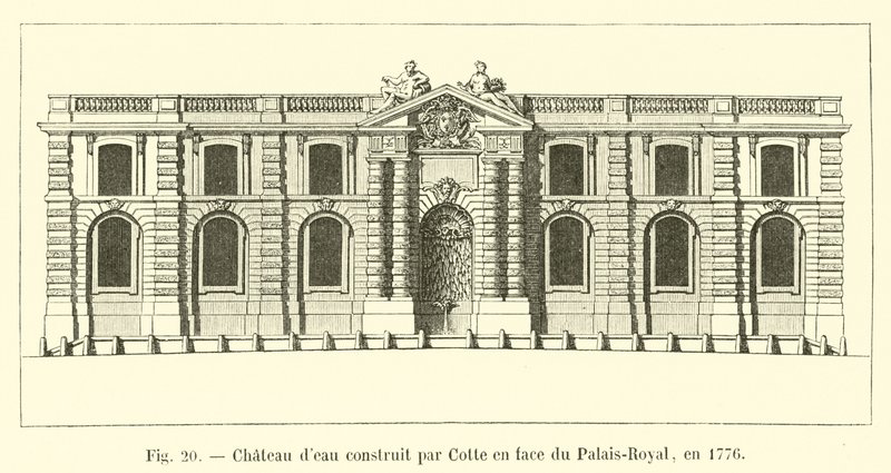 Chateau deau酒店于1776年由Cotte建造，位于皇宫（Palais Royal）对面 作者 法语学校