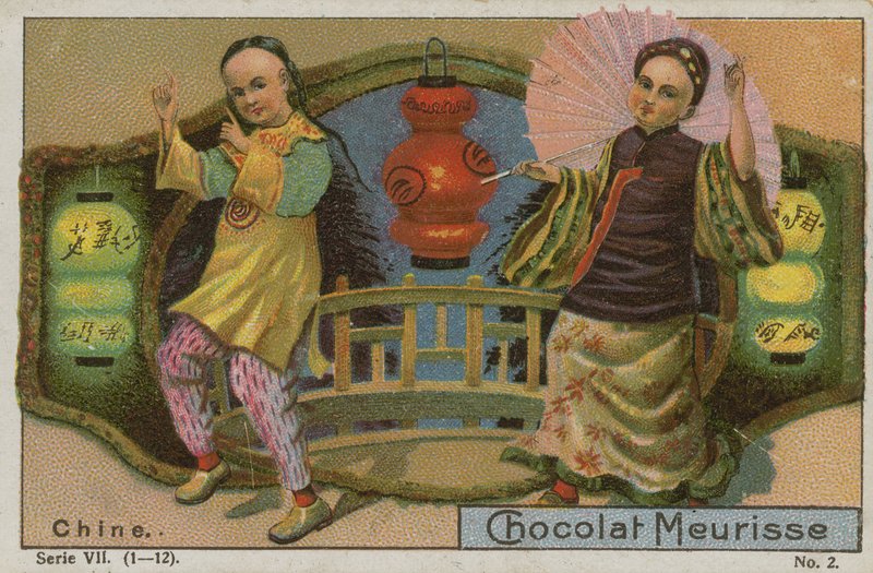 中国，Chocolat Meurisse的贸易卡 作者 法语学校