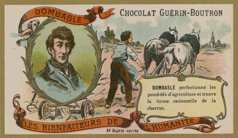 Guerin-Boutron巧克力贸易卡，Christophe Mathieu de Dombasle 作者 法语学校