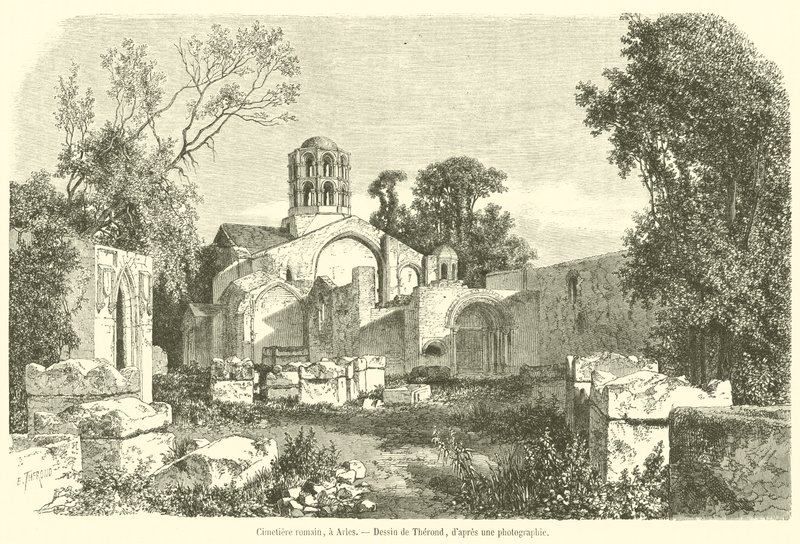 Cimetiere romain，阿尔勒（雕刻） 作者 法语学校