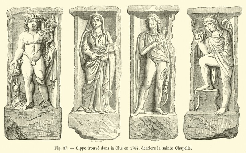 Cippe于1784年在Sitete Chapelle后面的Cite中找到 作者 法语学校