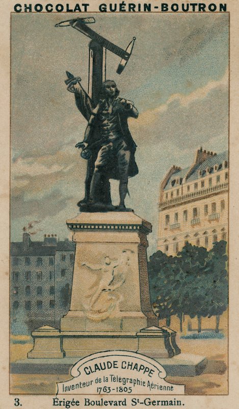Claude Chappe，Aerienne Telegraphine的发明者，1763-1805，Erigee Boulevard St-Germain 作者 法语学校